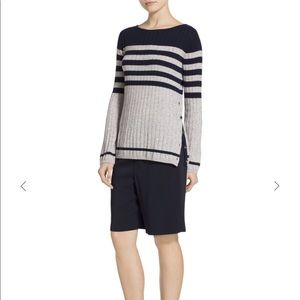 ST. JOHN  stripe Cashmere Sweater